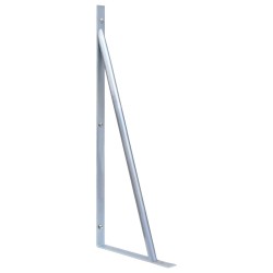 Supports pour poteau de clôture 2 pcs Acier galvanisé 