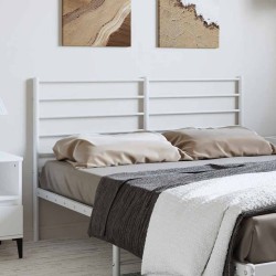 Tête de lit métal blanc 135 cm 
