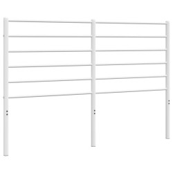 Tête de lit métal blanc 135 cm 