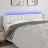 Tête de lit à LED Blanc 163x16x78/88 cm Similicuir 
