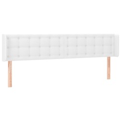 Tête de lit à LED Blanc 163x16x78/88 cm Similicuir 