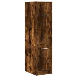 Armoire d'apothicaire chêne fumé 30x41x118 cm bois d'ingénierie 