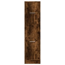 Armoire d'apothicaire chêne fumé 30x41x118 cm bois d'ingénierie 