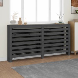 Cache-radiateur Gris 169x19x84 cm Bois massif de pin 