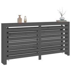 Cache-radiateur Gris 169x19x84 cm Bois massif de pin 