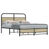 Cadre de lit sans matelas 135x190 cm chêne sonoma 