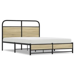 Cadre de lit sans matelas 135x190 cm chêne sonoma 