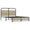Cadre de lit sans matelas 135x190 cm chêne sonoma 