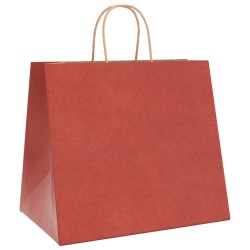 Sacs en papier 50 pcs avec poignées rouge 32x22x28 cm 