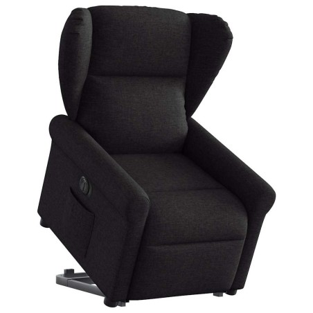 Fauteuil inclinable électrique noir tissu 