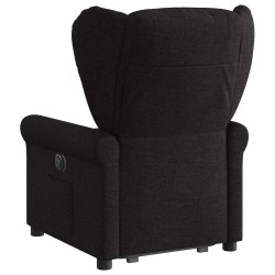 Fauteuil inclinable électrique noir tissu 