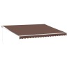 Auvent manuel rétractable marron 450x300 cm 