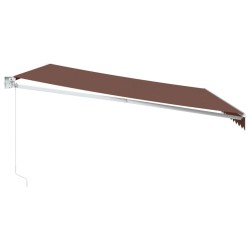 Auvent manuel rétractable marron 450x300 cm 