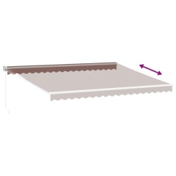 Auvent manuel rétractable marron 450x300 cm 