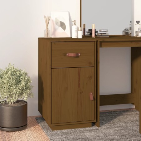 Armoire de bureau Marron miel 40x50x75 cm Bois massif de pin 