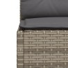 Salon de jardin 5 pcs avec coussins gris résine tressée 