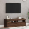 Meubles TV 2 pcs avec lumières LED Chêne marron 60x35x40 cm 