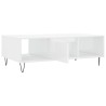 Table basse blanc brillant 104x60x35 cm bois d'ingénierie 