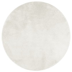 Tapis OVIEDO à poils courts crème Ø 80 cm 