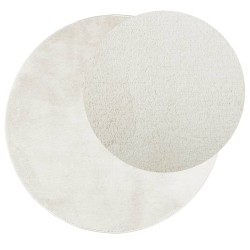 Tapis OVIEDO à poils courts crème Ø 80 cm 