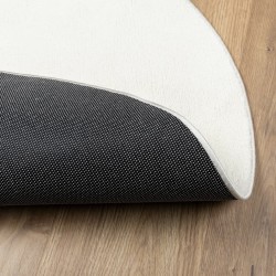 Tapis OVIEDO à poils courts crème Ø 80 cm 