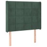 Tête de lit à LED Vert foncé 83x16x118/128 cm Velours 