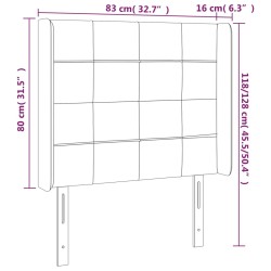 Tête de lit à LED Vert foncé 83x16x118/128 cm Velours 