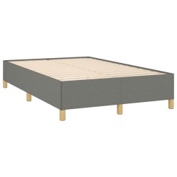 Sommier à lattes de lit avec matelas gris foncé 120x190cm tissu 