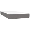 Sommier à lattes de lit avec matelas gris foncé 120x190cm tissu 