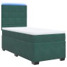 Sommier à lattes de lit avec matelas Vert foncé 90x190 cm 
