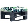 Pouf palette de jardin noir bois de pin imprégné 
