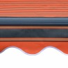 Auvent manuel rétractable avec LED 450x300 cm Orange et marron 