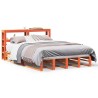 Cadre de lit sans matelas cire marron 160x200cm bois pin massif 