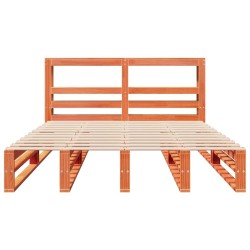 Cadre de lit sans matelas cire marron 160x200cm bois pin massif 