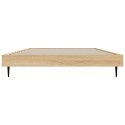 Cadre de lit sans matelas chêne sonoma 90x190 cm 