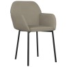 Chaises à manger lot de 2 Gris clair Velours 