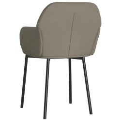 Chaises à manger lot de 2 Gris clair Velours 