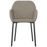 Chaises à manger lot de 2 Gris clair Velours 