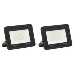 Projecteurs à LED 2 pcs 30 W Blanc chaud  
