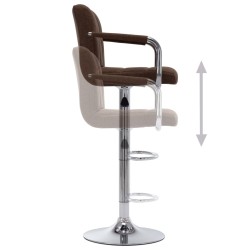 Chaise de bar Marron Tissu 