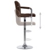 Chaise de bar Marron Tissu 