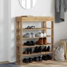 Étagère à chaussures chêne artisanal bois d'ingénierie 