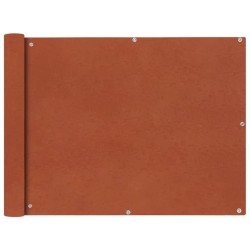 Écran de balcon en tissu Oxford 90x600 cm Ocre marron 