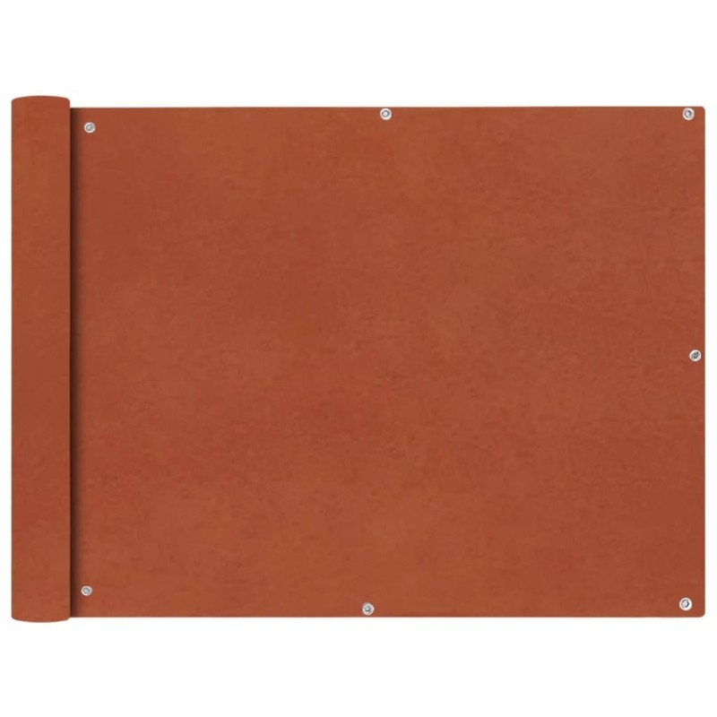 Écran de balcon en tissu Oxford 90x600 cm Ocre marron 