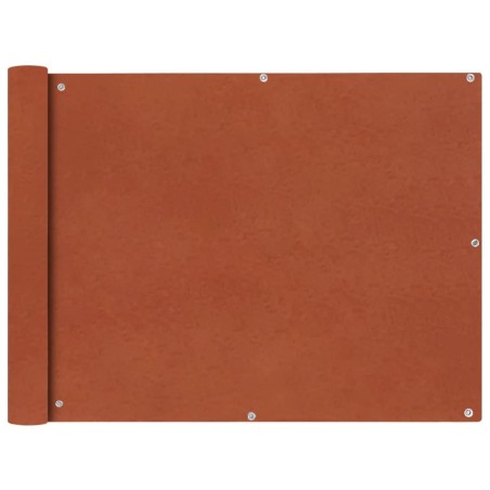 Écran de balcon en tissu Oxford 90x600 cm Ocre marron 