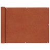 Écran de balcon en tissu Oxford 90x600 cm Ocre marron 