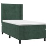 Sommier à lattes de lit matelas LED Vert foncé 90x190cm Velours 