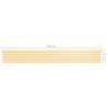 Écran de balcon Blanc et jaune 75x600 cm Tissu Oxford 