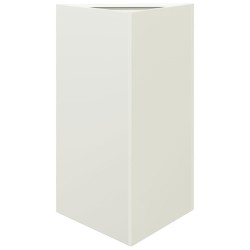 Jardinière blanc triangulaire 50x43x75 cm acier 