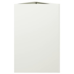 Jardinière blanc triangulaire 50x43x75 cm acier 